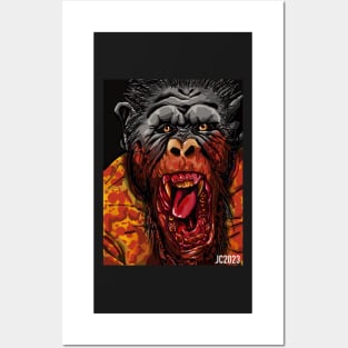 Nope “No Monkey Business” Gordy The Chimpanzee portrait (digital) Posters and Art